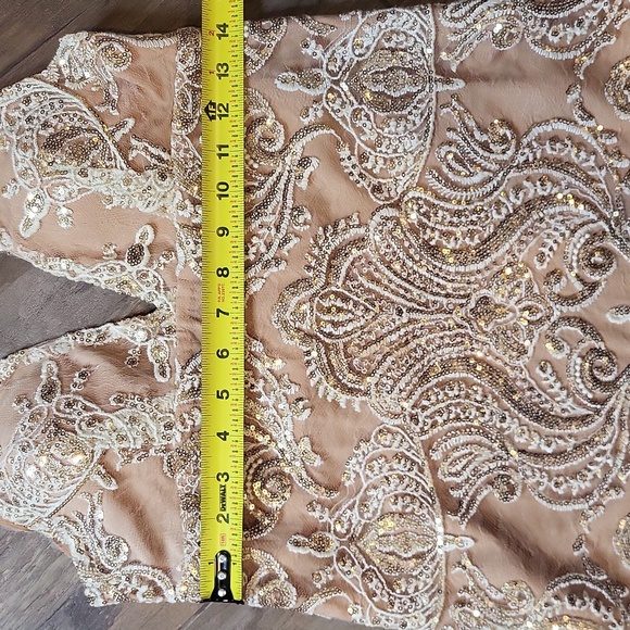 2/4 Free People Night Shimmer Lace & Sequins Sleeveless Lined Mini Dress - Picture 15 of 16